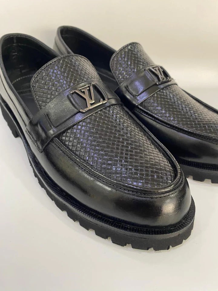 Premium Luxe Chunky Woven Leather Loafers