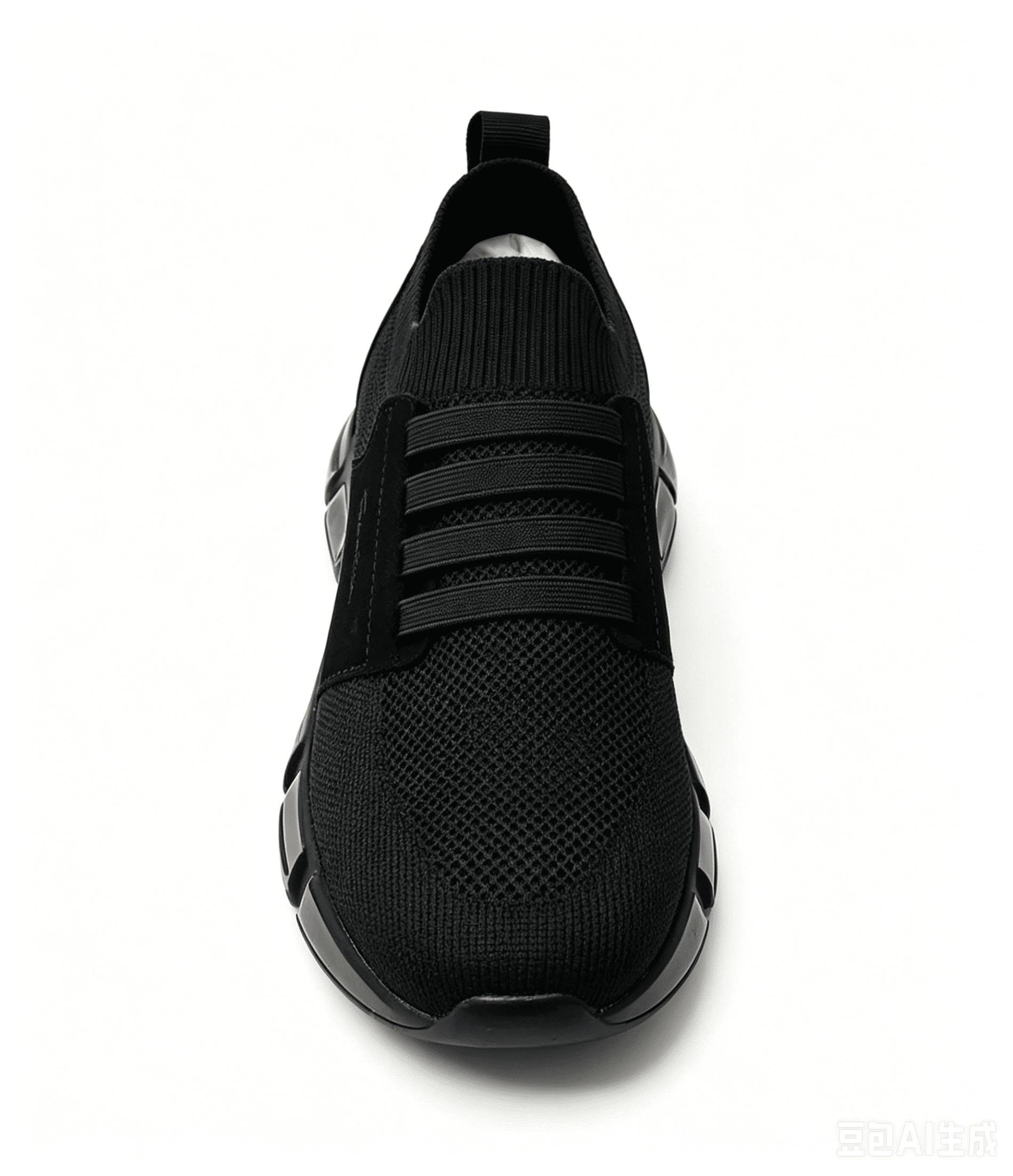 Mixed-Media Knit Air Cushion Sneakers