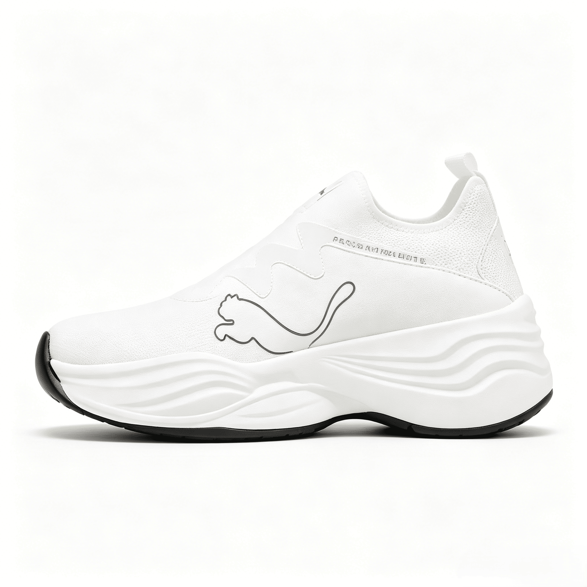 Seamless Knit Slip-On Wedge Sneakers