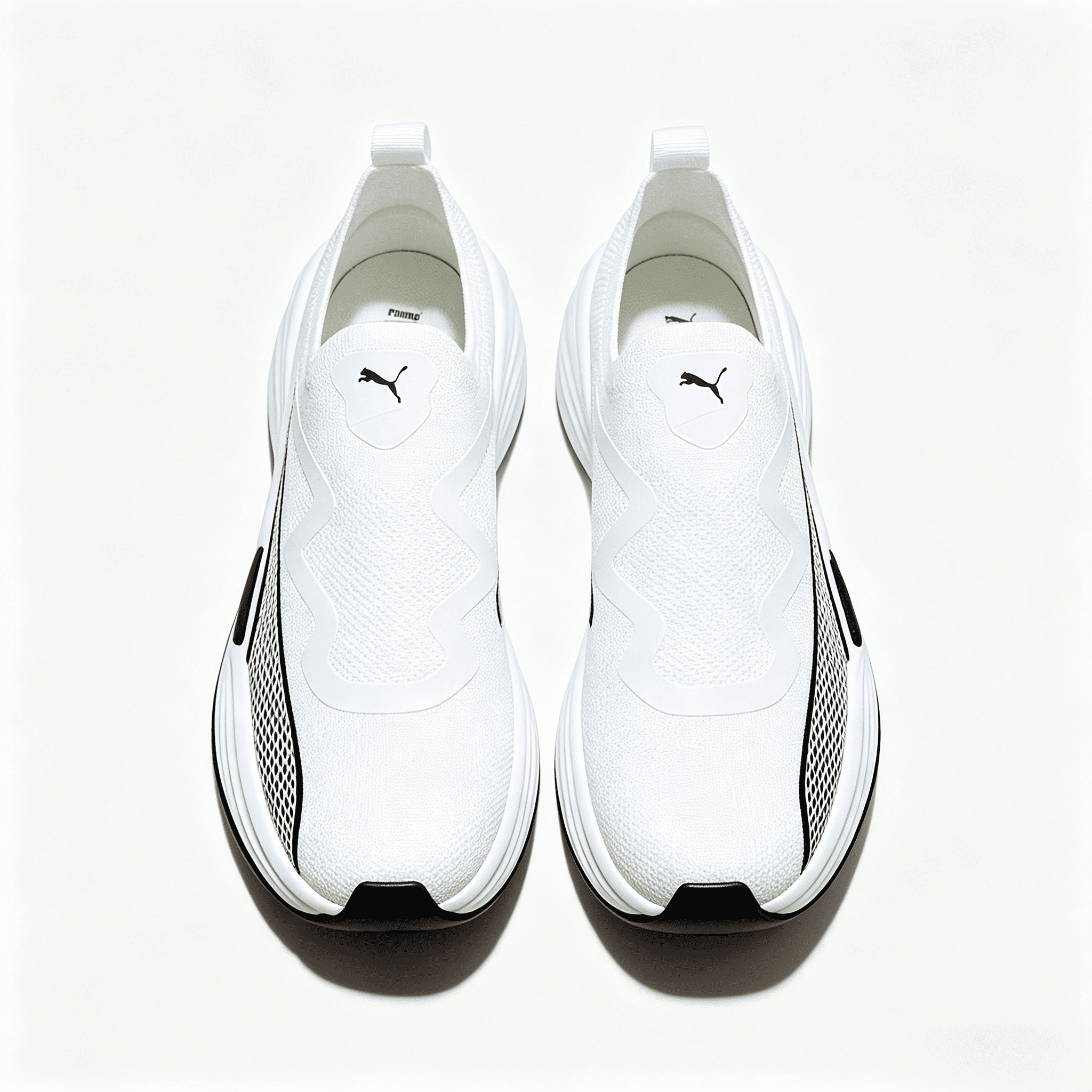 Seamless Knit Slip-On Wedge Sneakers