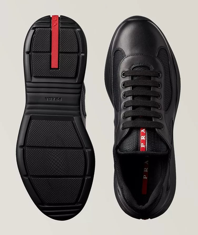 America's Cup Bike Leather & Mesh Sneakers
