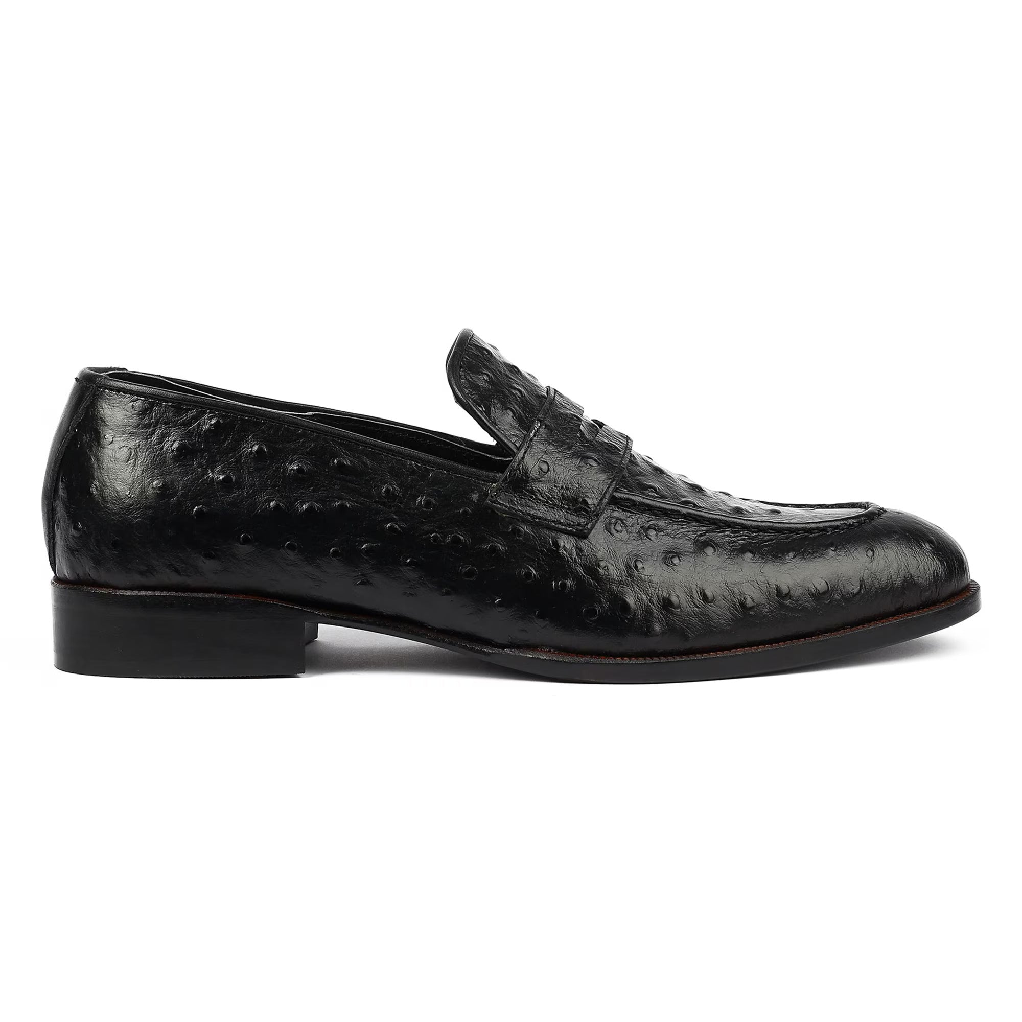 Handmade ostrich leather shoes