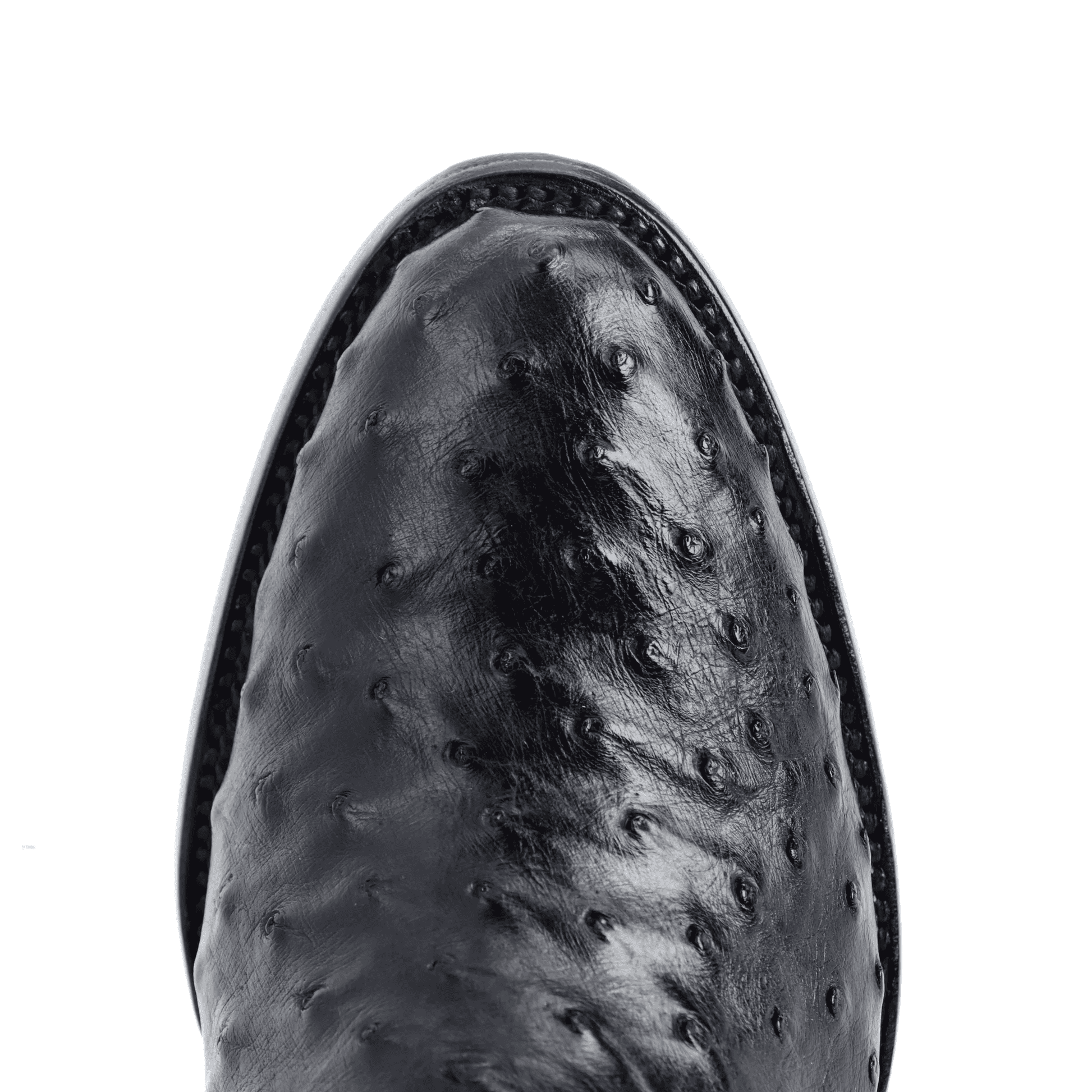 Ostrich-skin Western boots