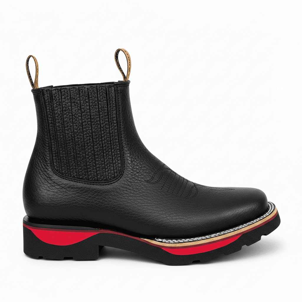 Full-Grain Leather Chelsea Boot in Jet Black