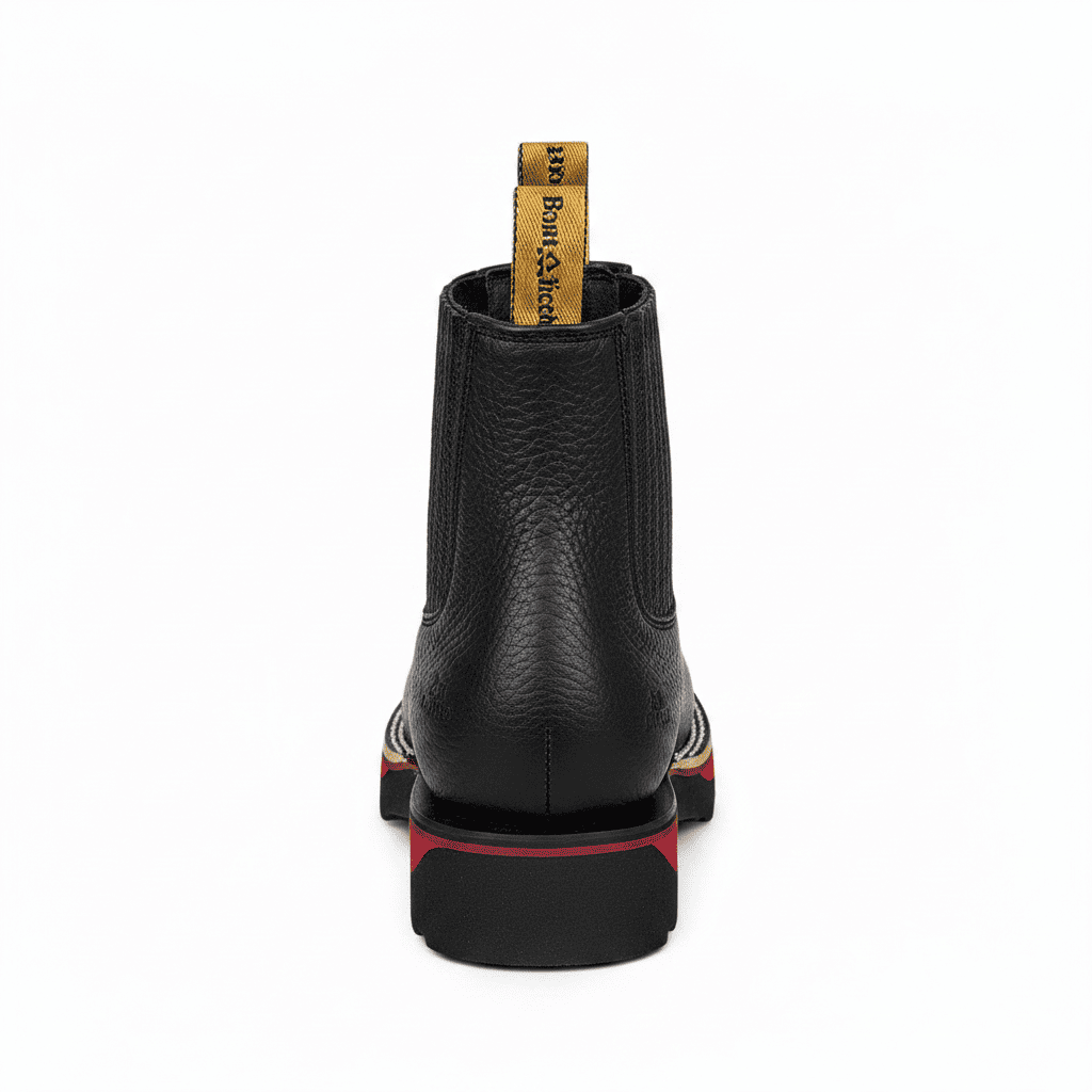 Full-Grain Leather Chelsea Boot in Jet Black