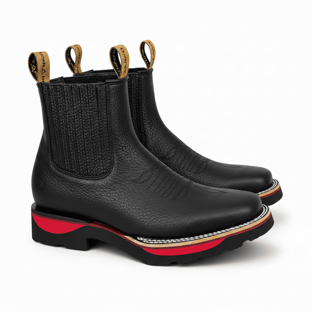 Full-Grain Leather Chelsea Boot in Jet Black