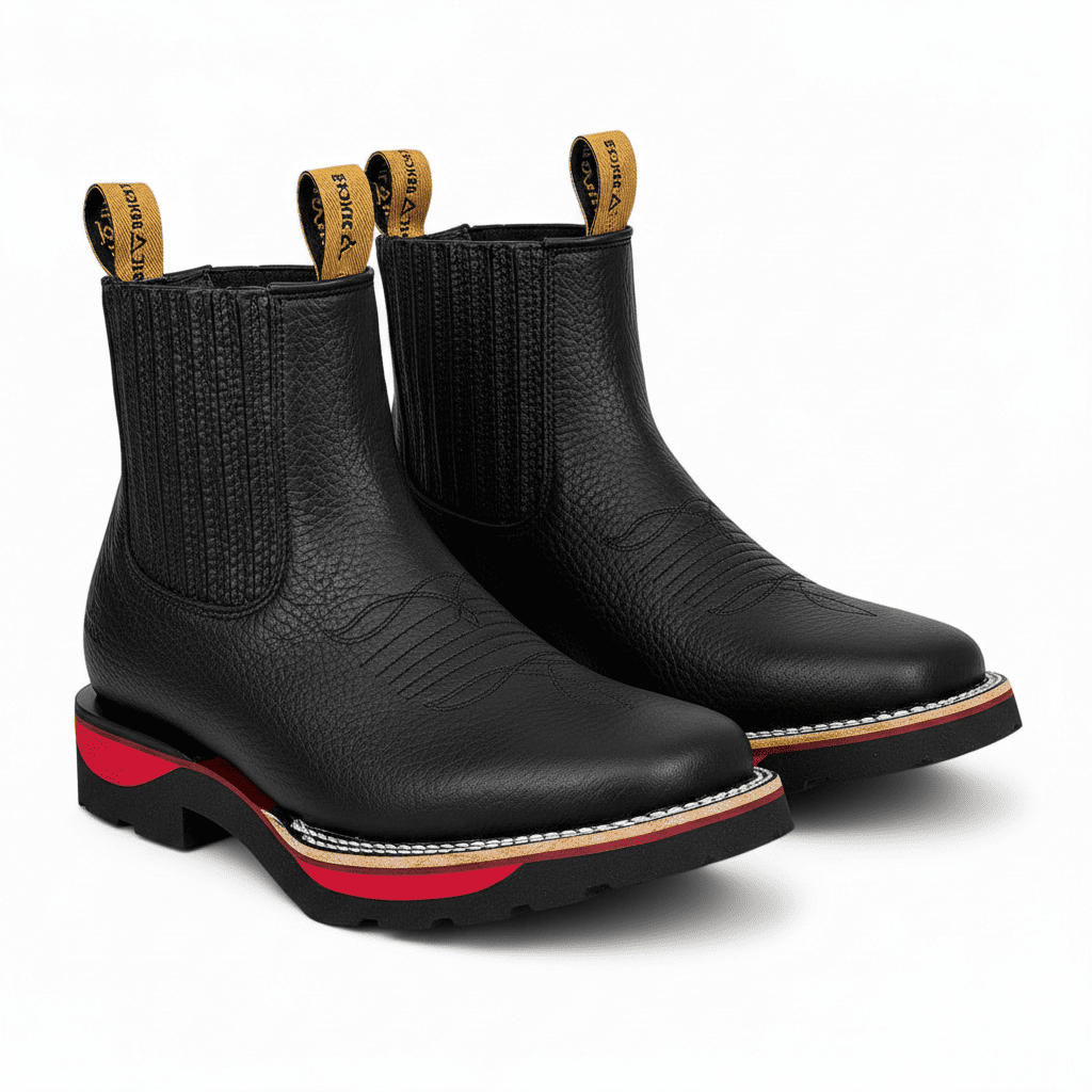 Full-Grain Leather Chelsea Boot in Jet Black