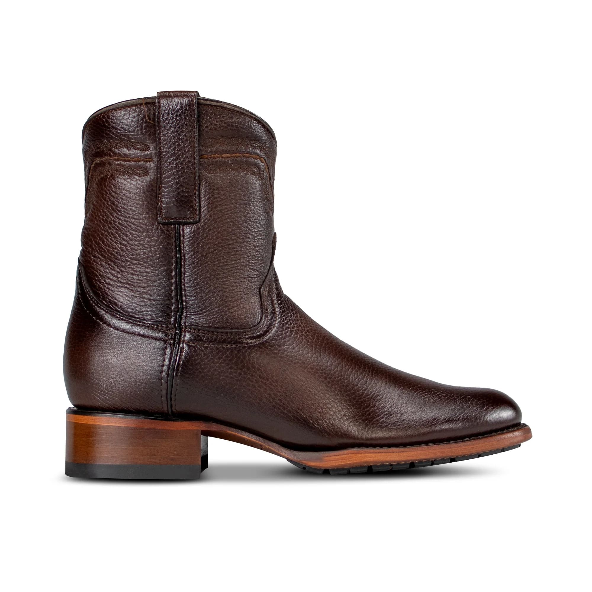 Genuine Leather Western Ankle Boot