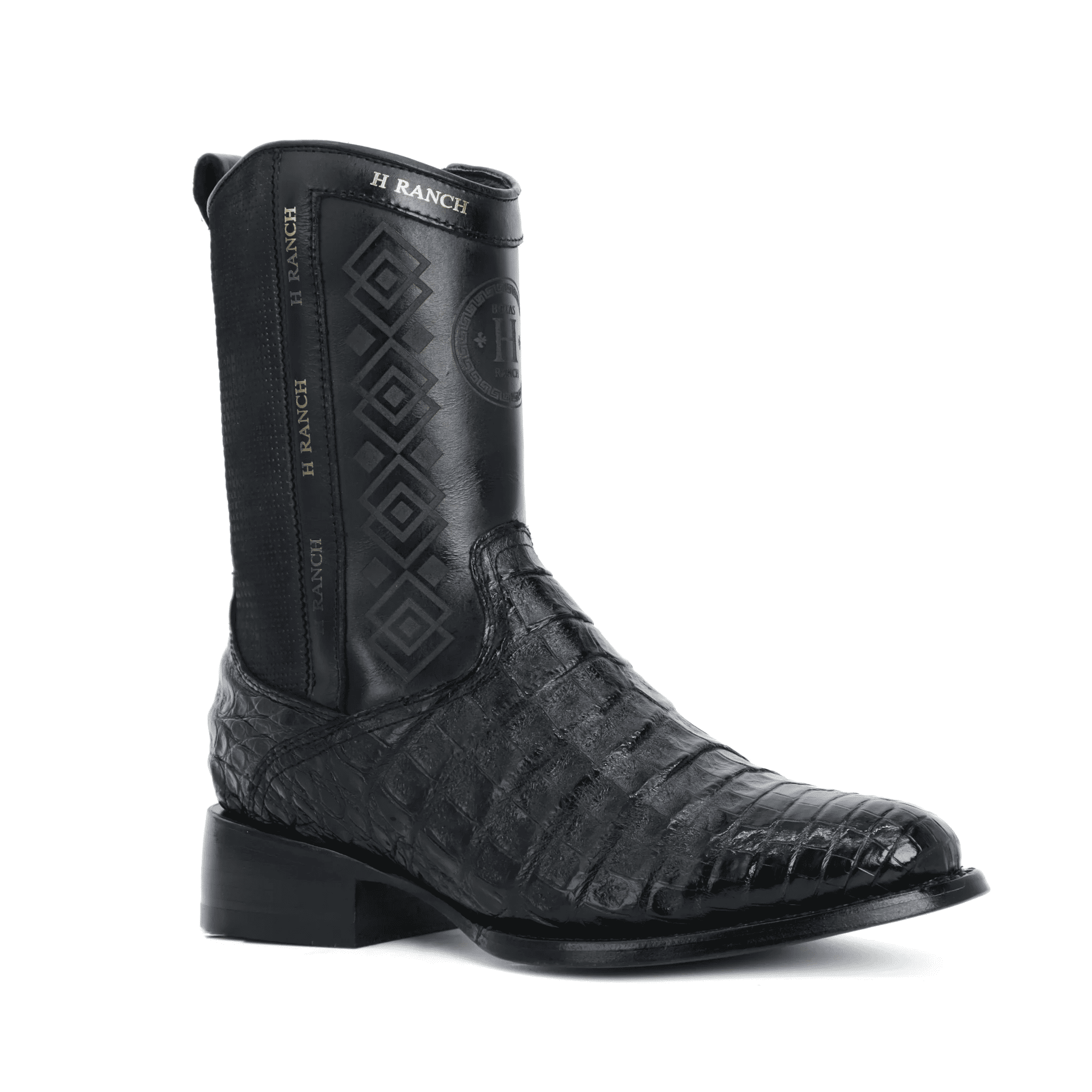 Crocodile leather Western boots