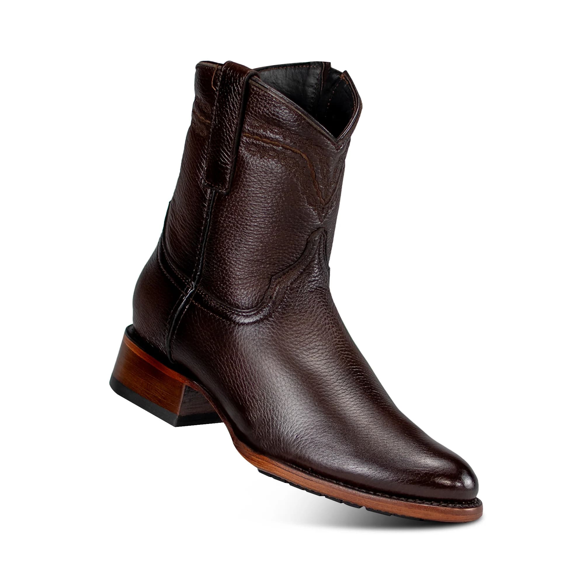 Genuine Leather Western Ankle Boot