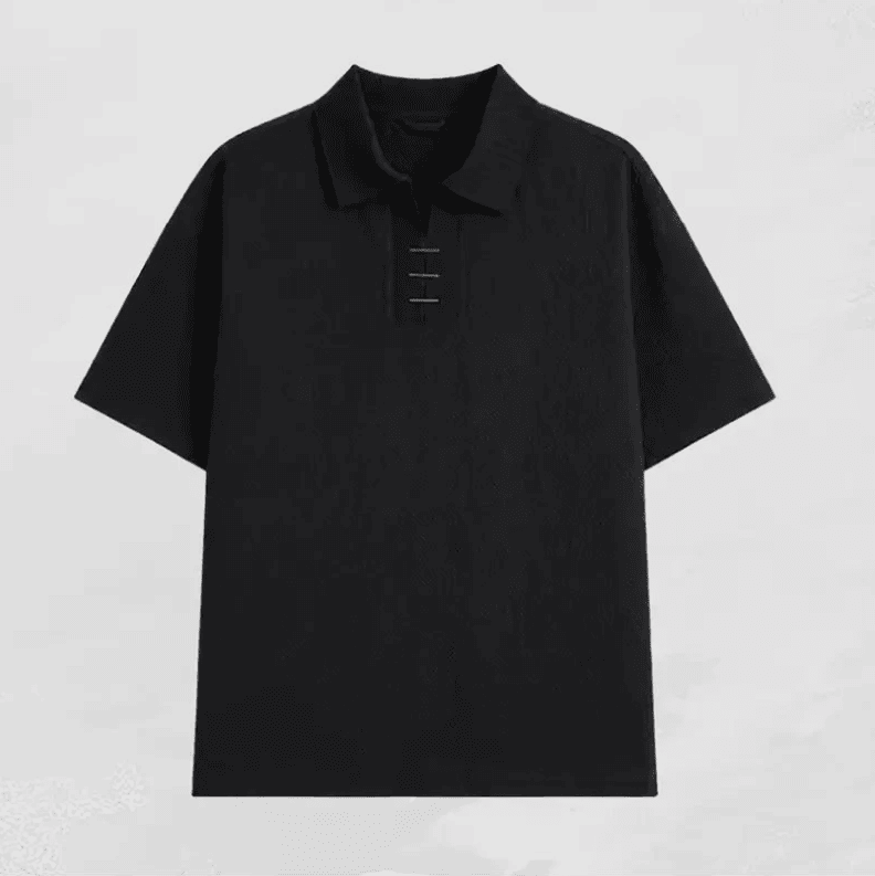 Textured Knit Polo Shirt