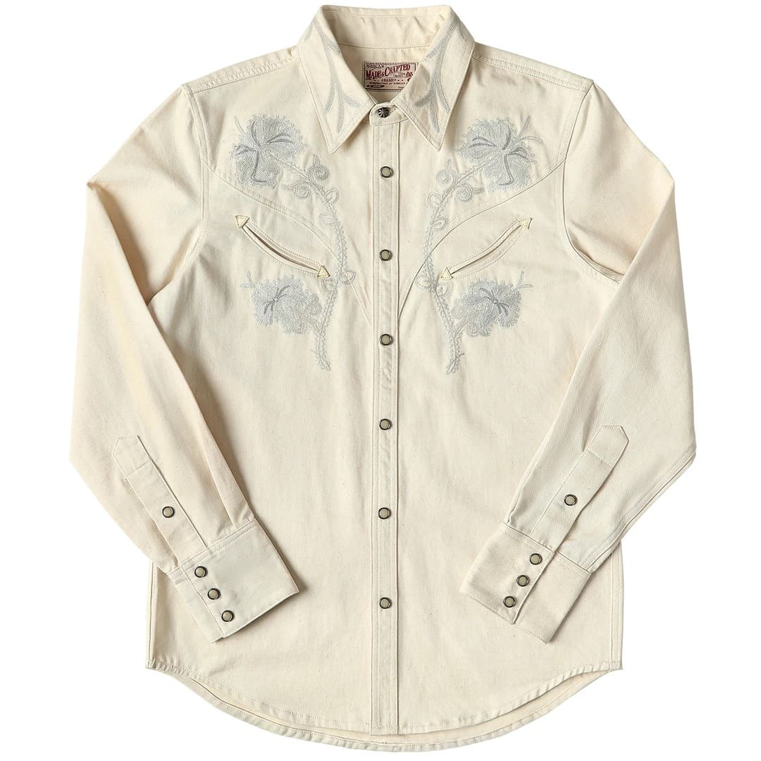 Floral Embroidered Western Snap Shirt