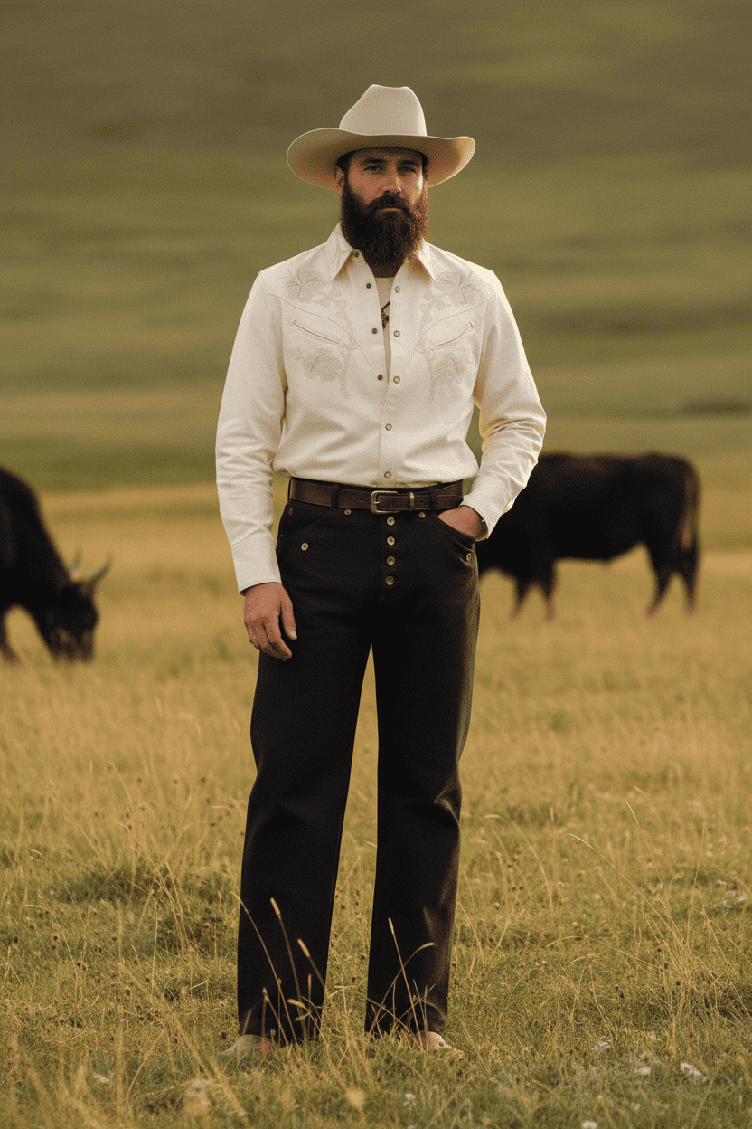 Floral Embroidered Western Snap Shirt