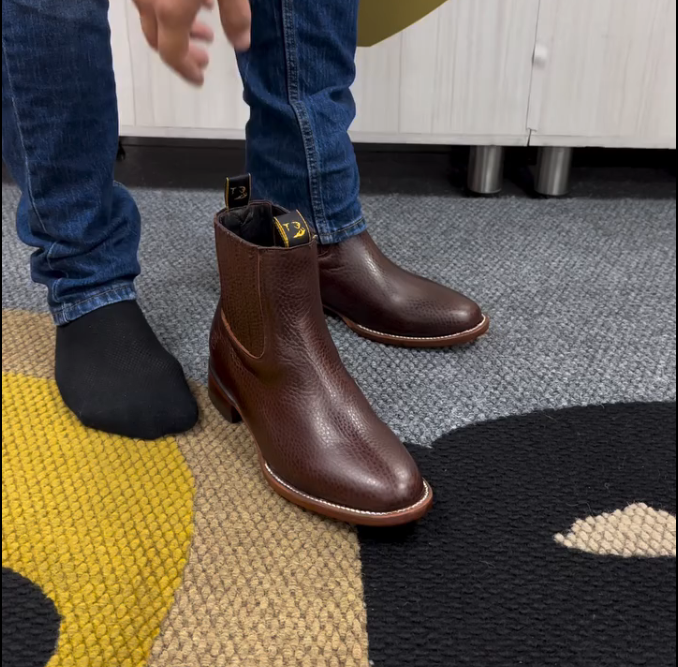 Men‘s Cowboy Genuine Leather Ankle Boots