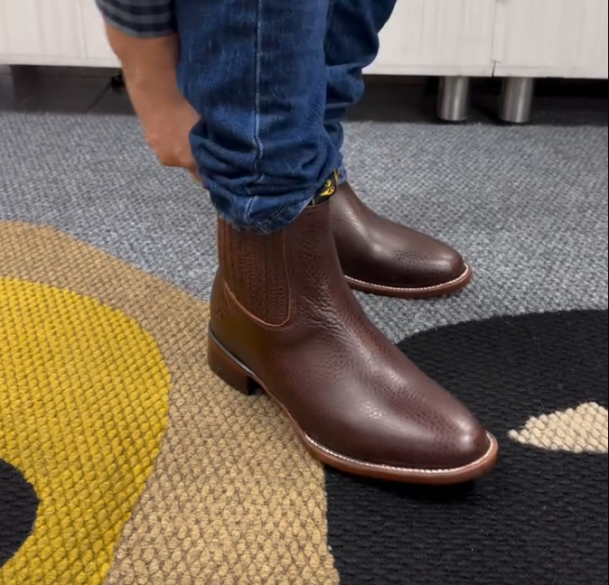 Men‘s Cowboy Genuine Leather Ankle Boots